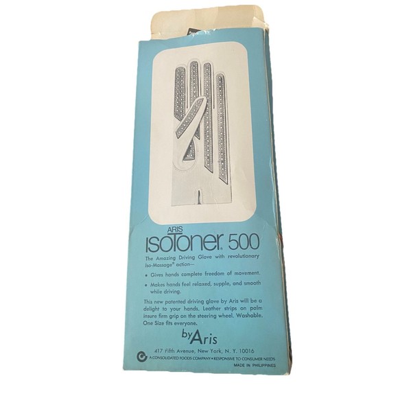 NOS Vtg Aris Isotoner 500 Women’s Driving Gloves 23092 Bone Stretch ISO-Massage - Picture 3 of 9